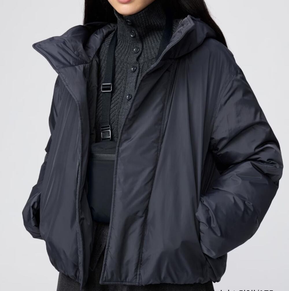 Uniqlo Women's Pufftech Parka in 08 Dark Gray Women's XXS